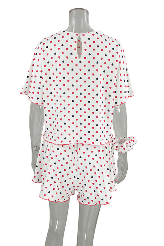 Heart Print Loungewear Set
