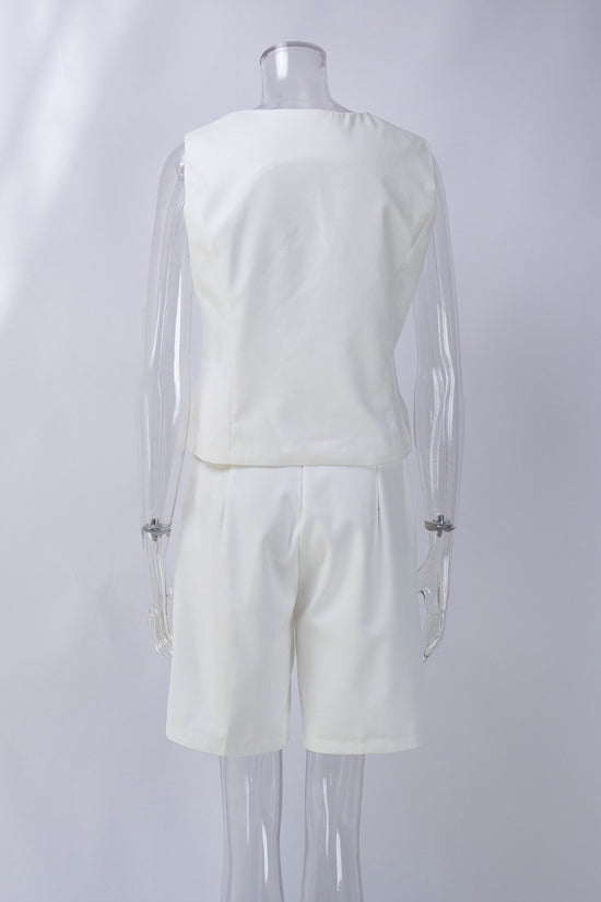 Sleeveless Vest and Short Suit Set