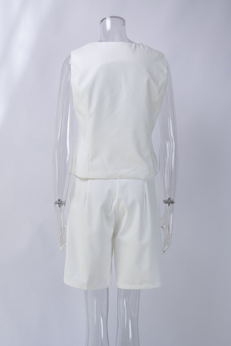 Sleeveless Vest and Short Suit Set