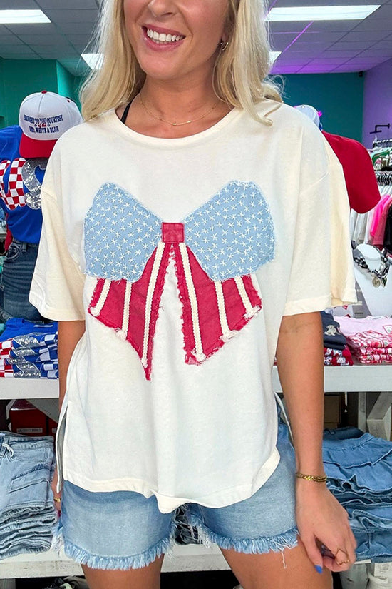 Patriotic Bow Graphic T-Shirt