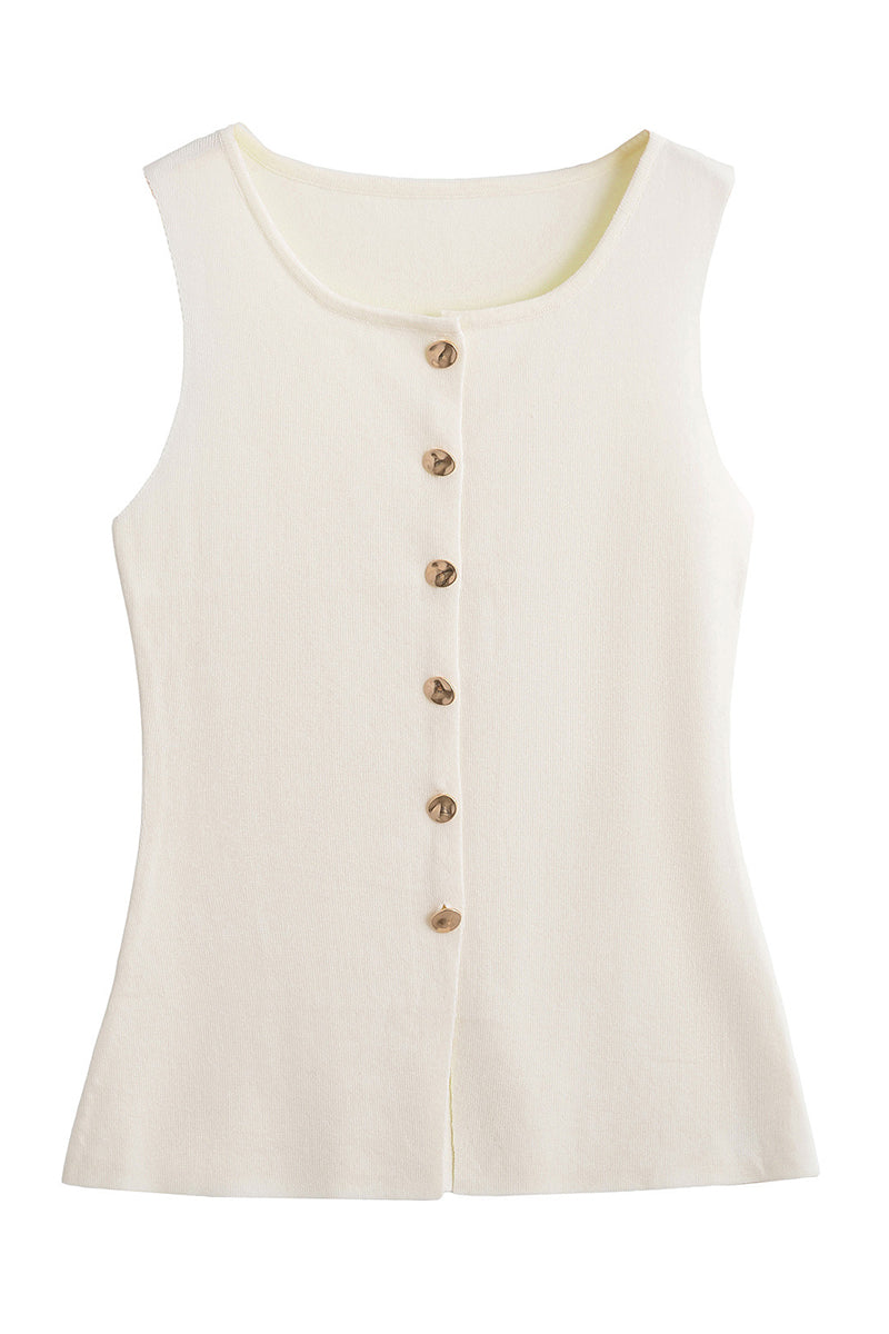 Button-Up Sleeveless Vest
