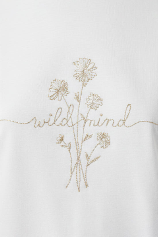 Wild Mind Floral Embroidered T-Shirt