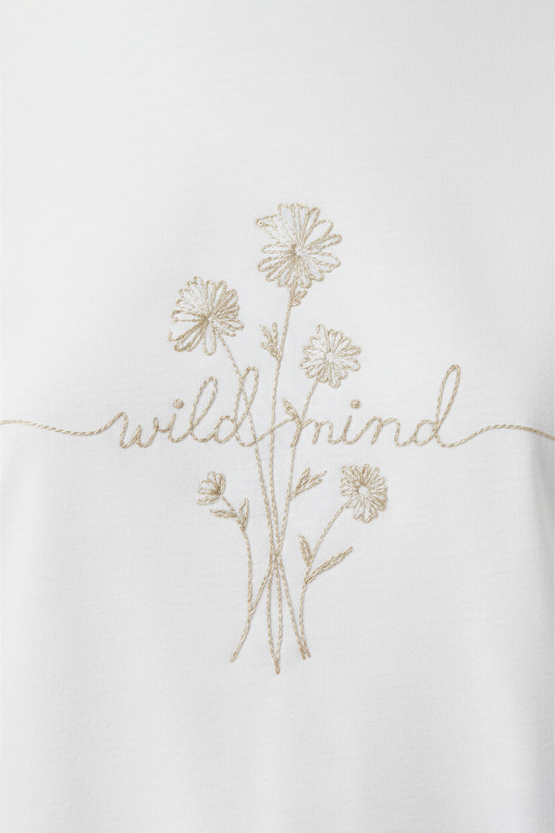 Wild Mind Floral Embroidered T-Shirt