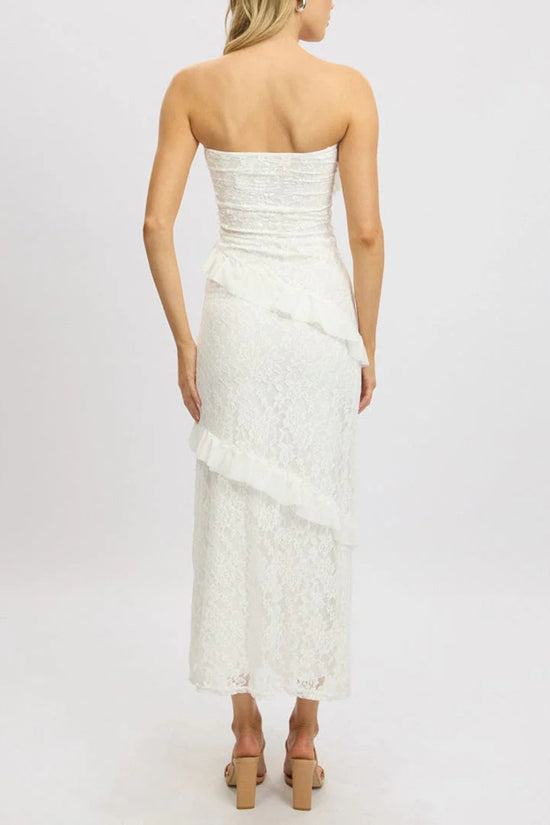 Strapless Layered Bodycon Casual Dress