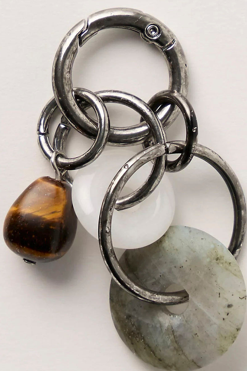 Multi-Stone Pendant Shoe Tie Charm