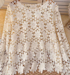 Floral Lace Long Sleeve Blouse