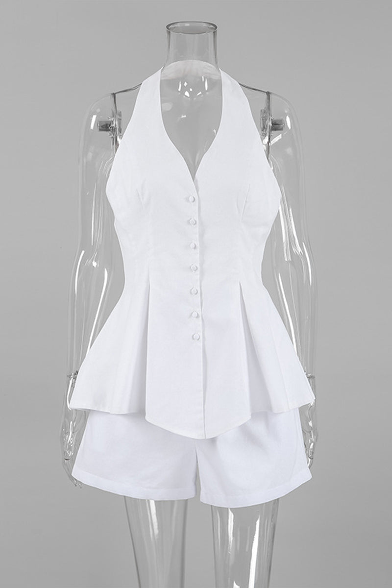 Chic Halter Top and Shorts Set