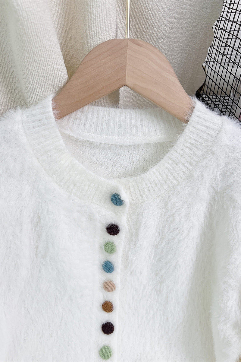 Cozy Button-Embellished Cardigan