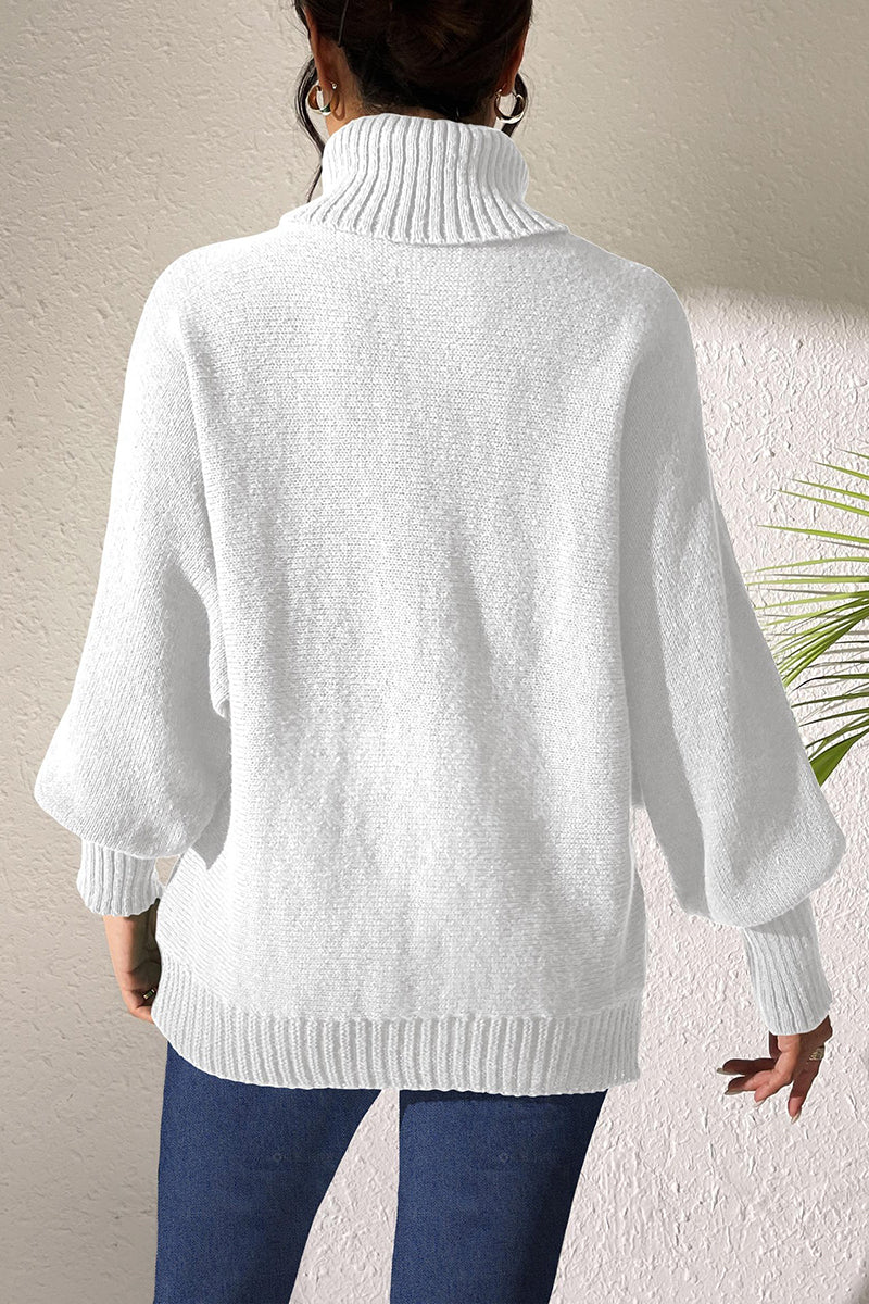 Pearl Embellished Turtleneck Sweater