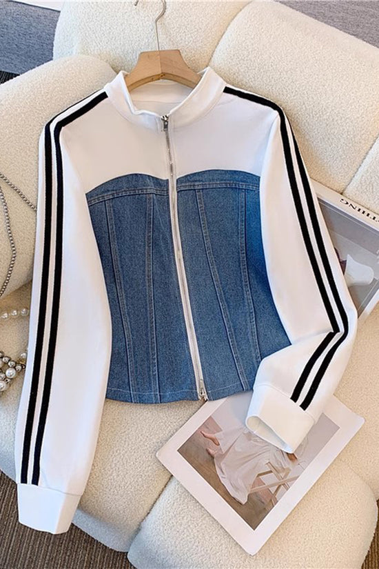 Striped Track Jacket and Pants Set