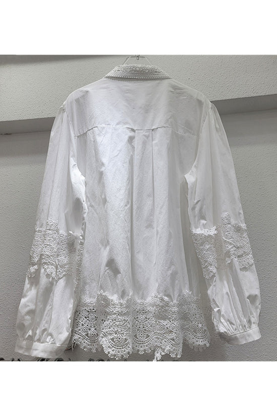 Elegant Lace Detail Blouse