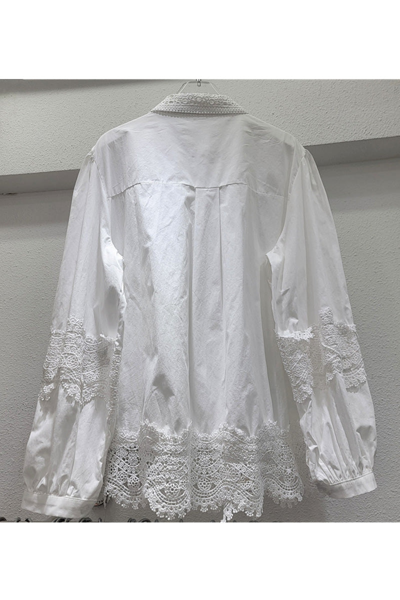 Elegant Lace Detail Blouse