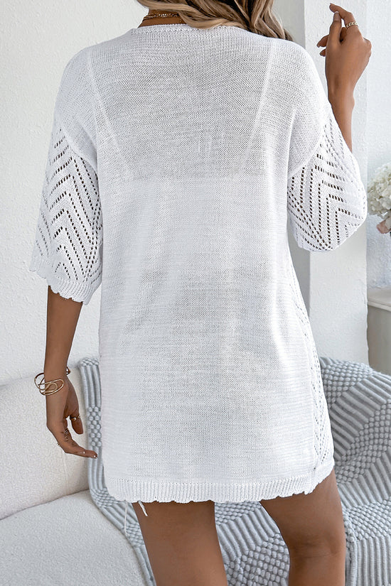 Elegant Open-Front Knit Cardigan
