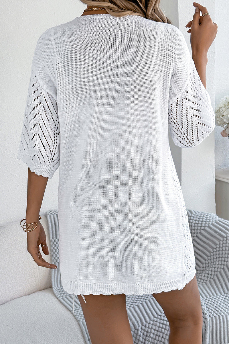 Elegant Open-Front Knit Cardigan