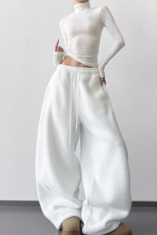 Oversized Drawstring Casual Pants