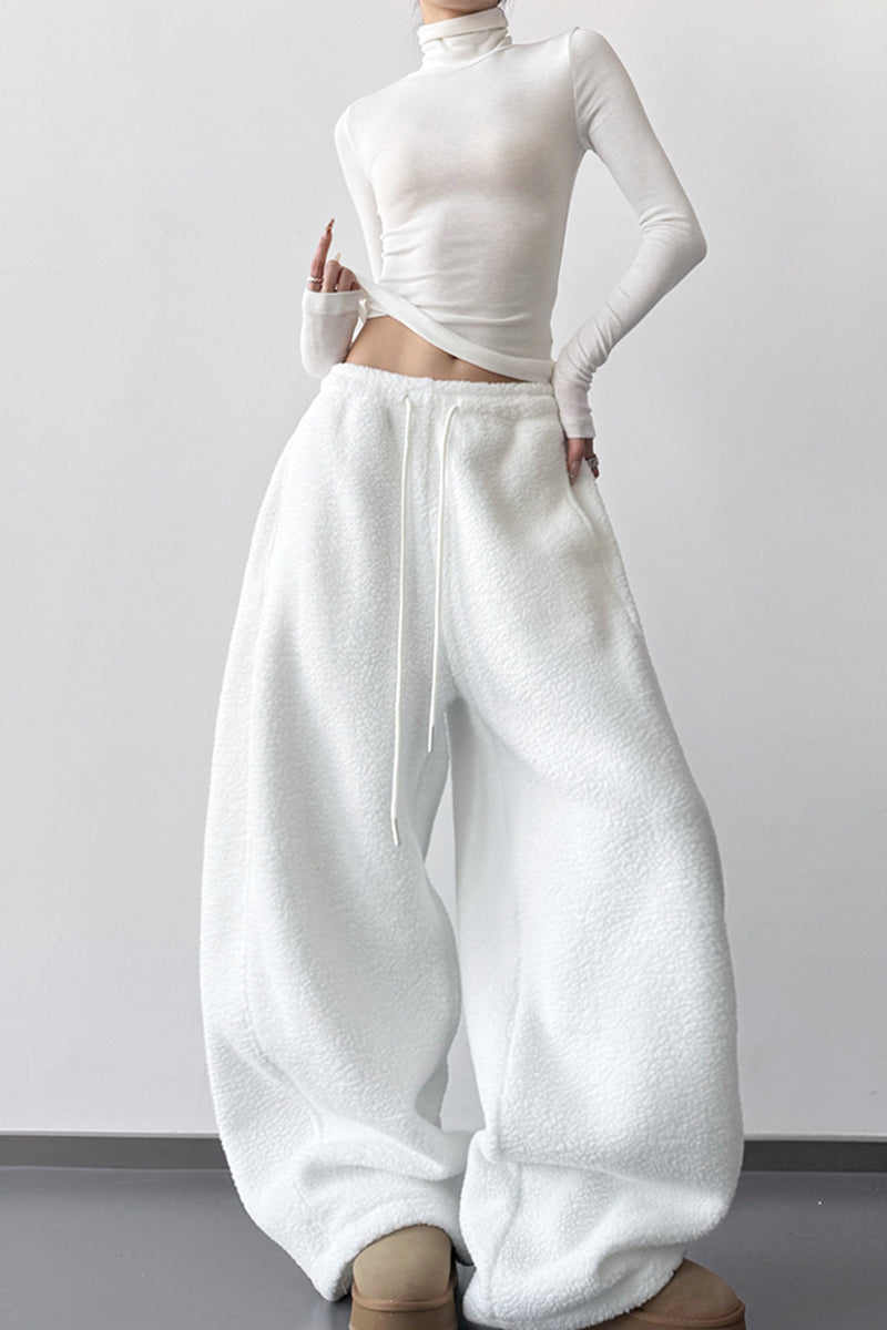 Oversized Drawstring Casual Pants