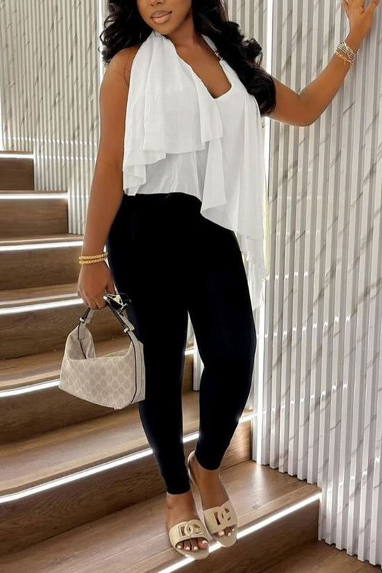 Layered V-Neck Sleeveless Top