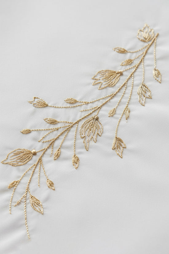 Golden Vine Embroidered T-Shirt