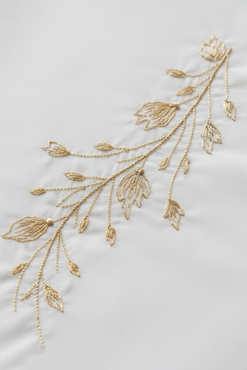 Golden Vine Embroidered T-Shirt