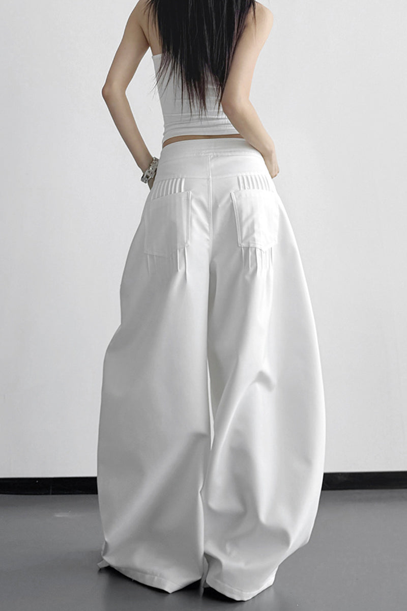Wide-Leg Casual Pants