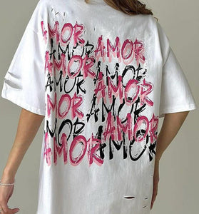 Amor Graphic Oversized T-Shirt