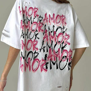 Amor Graphic Oversized T-Shirt