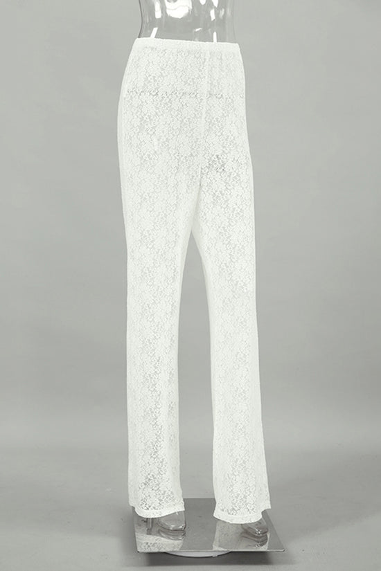 Lace Pattern Casual Pants
