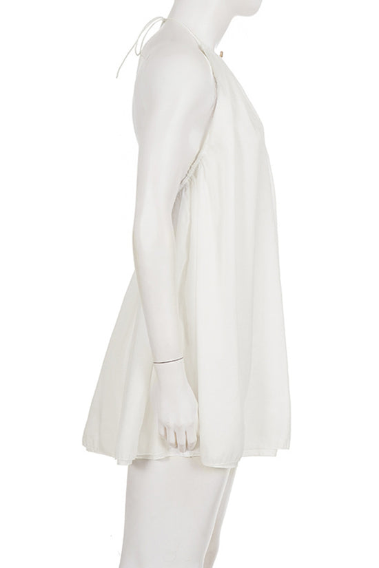 Halter Neck Casual Dress with Embellishment