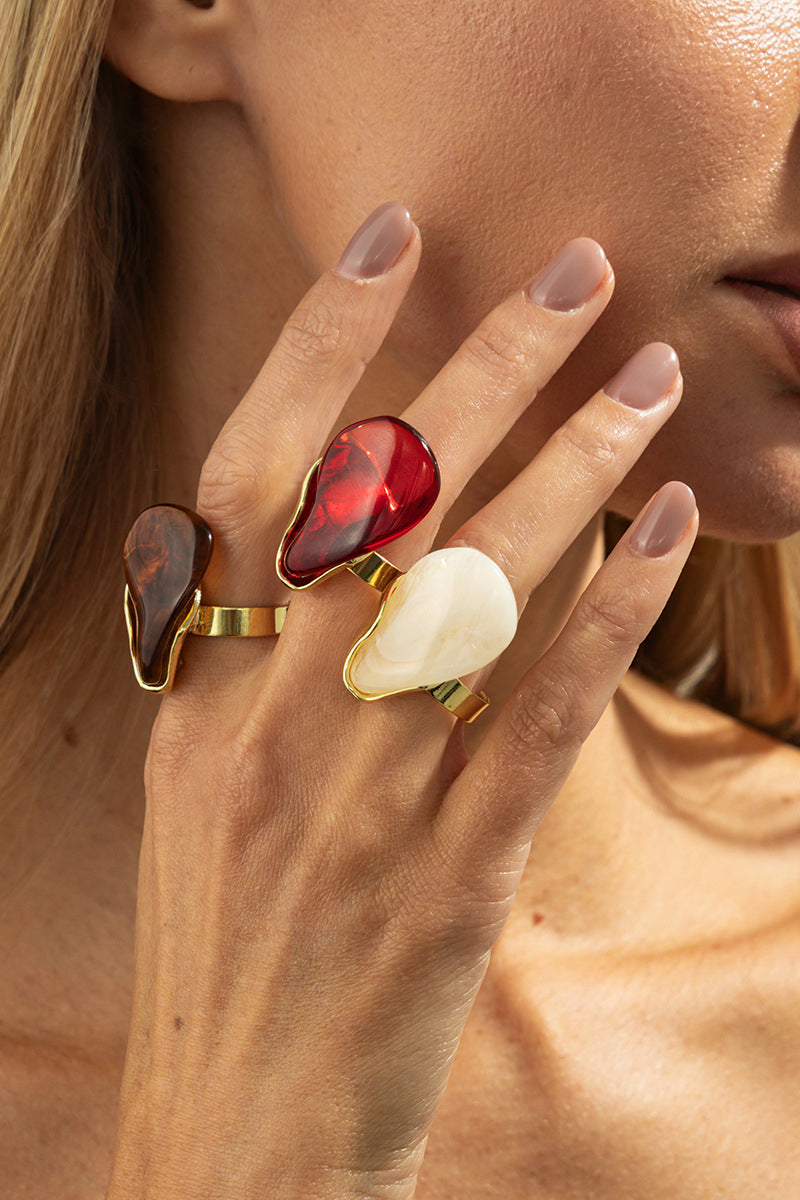 Sculpted Statement Ring