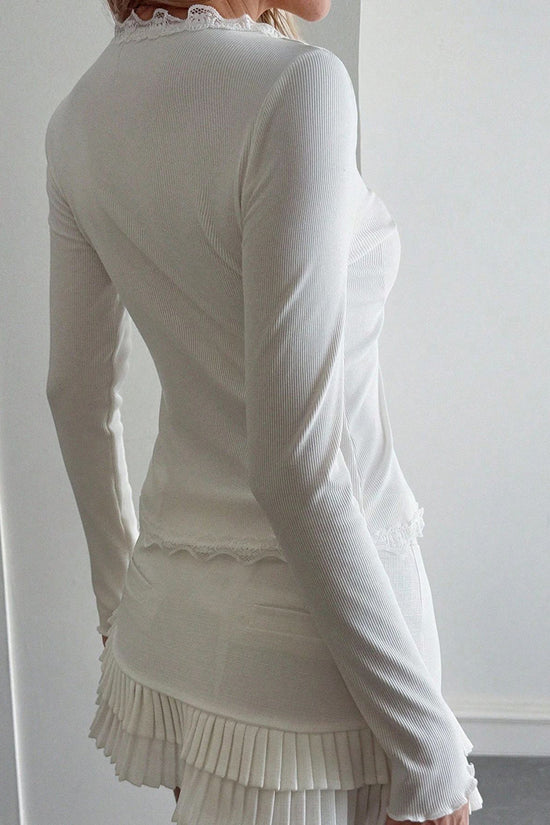 Elegant V-Neck Buttoned Blouse