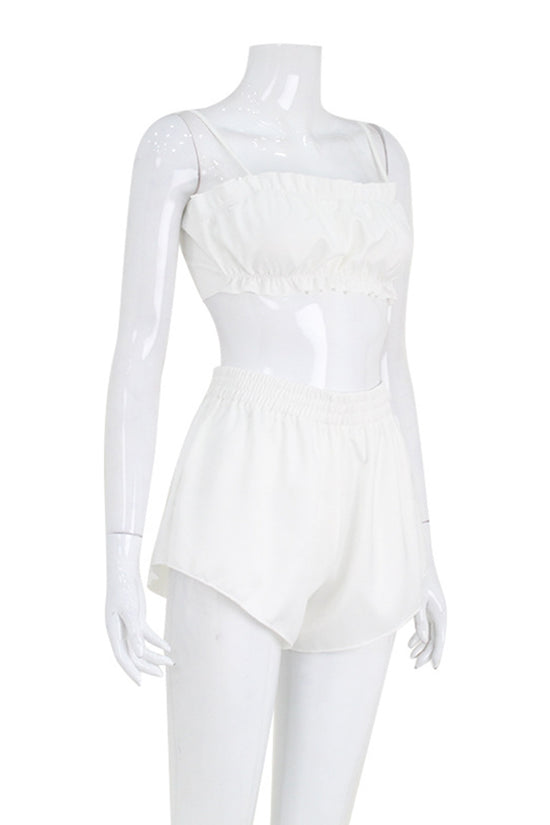 Chic Ruffle Bralette and Shorts Set