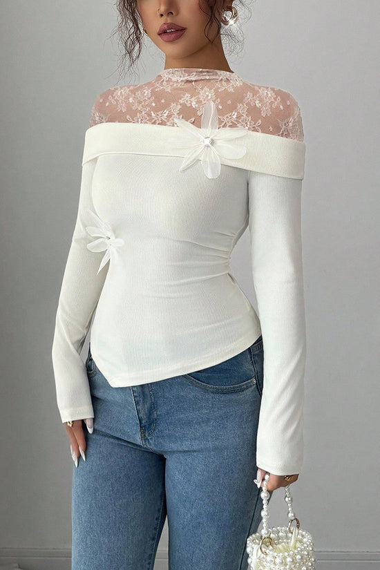 Floral Lace Long Sleeve Top