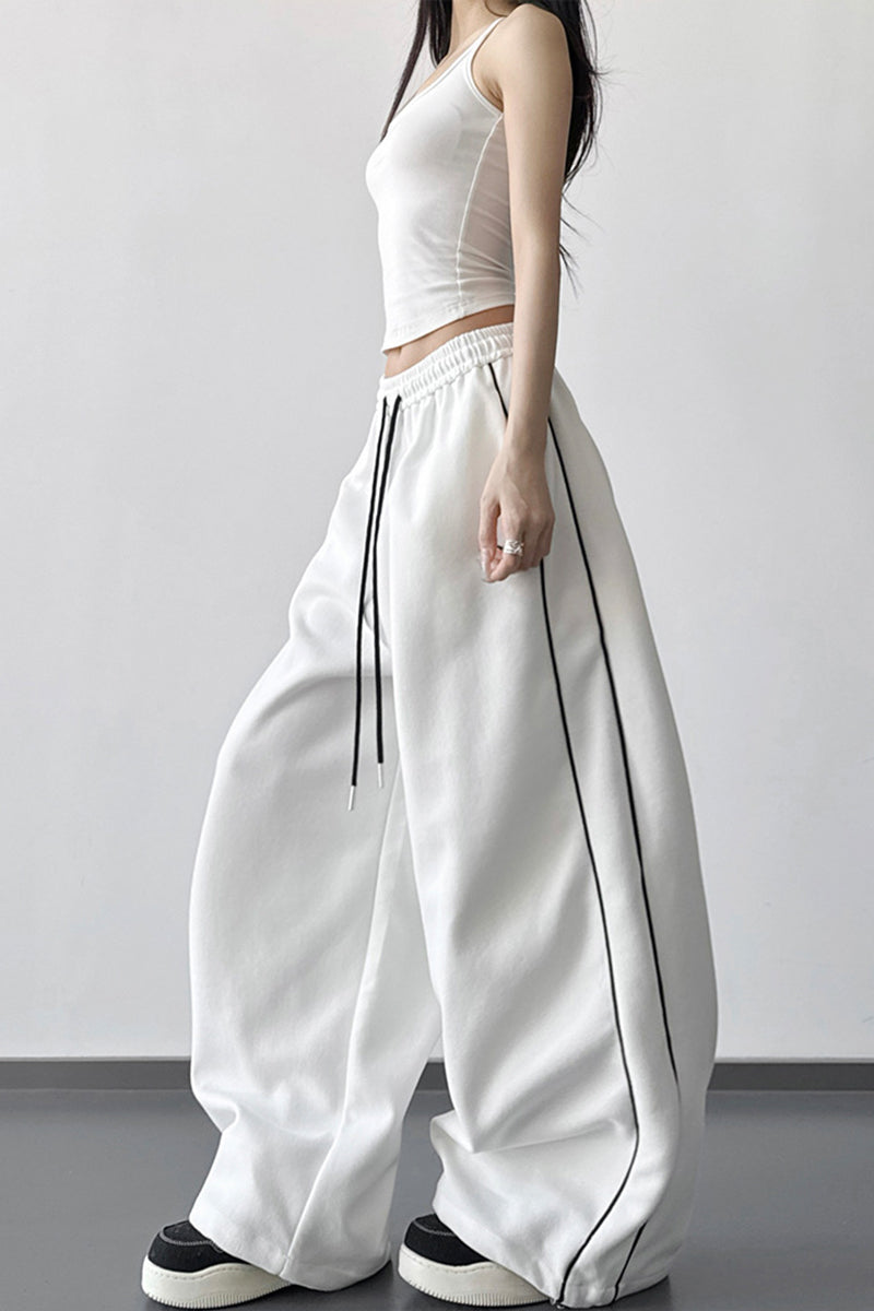 Relaxed Wide-Leg Casual Pants