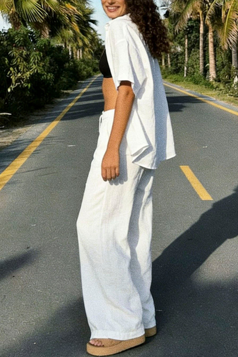 Relaxed Button-Up and Pants Set