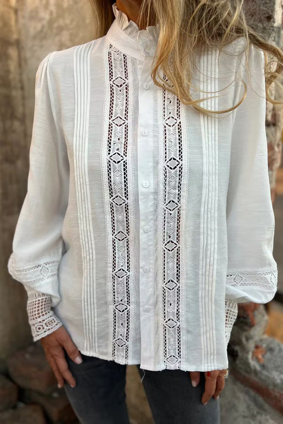 Elegant Lace Long Sleeve Blouse