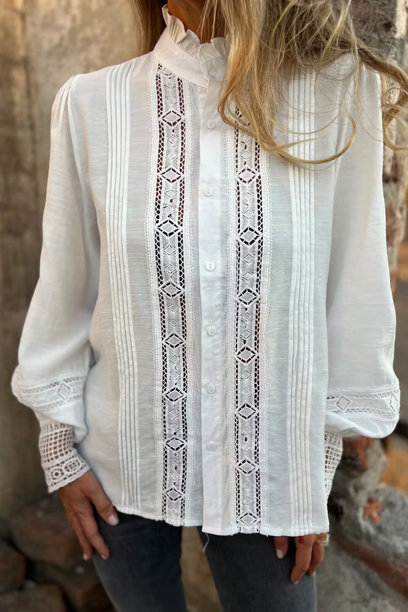 Elegant Lace Long Sleeve Blouse