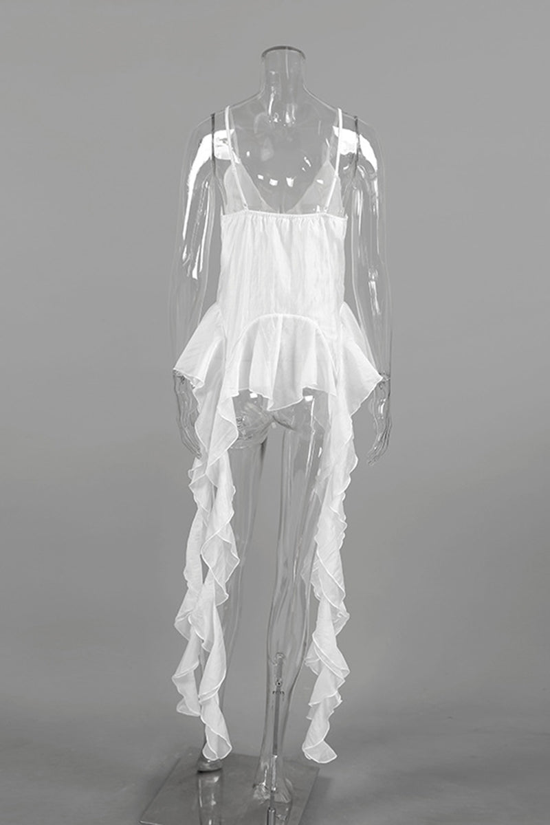 Flowing Ruffle Sleeveless Camisole Top
