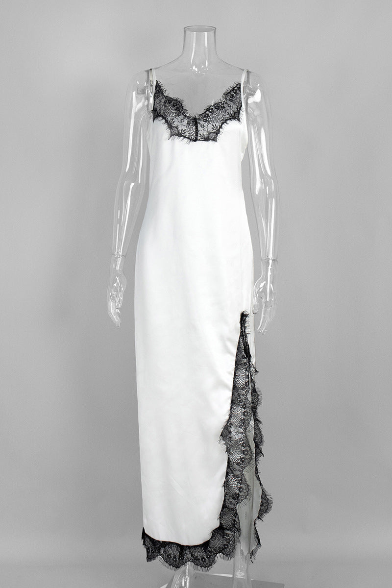 Lace Trim Sleeveless Dress