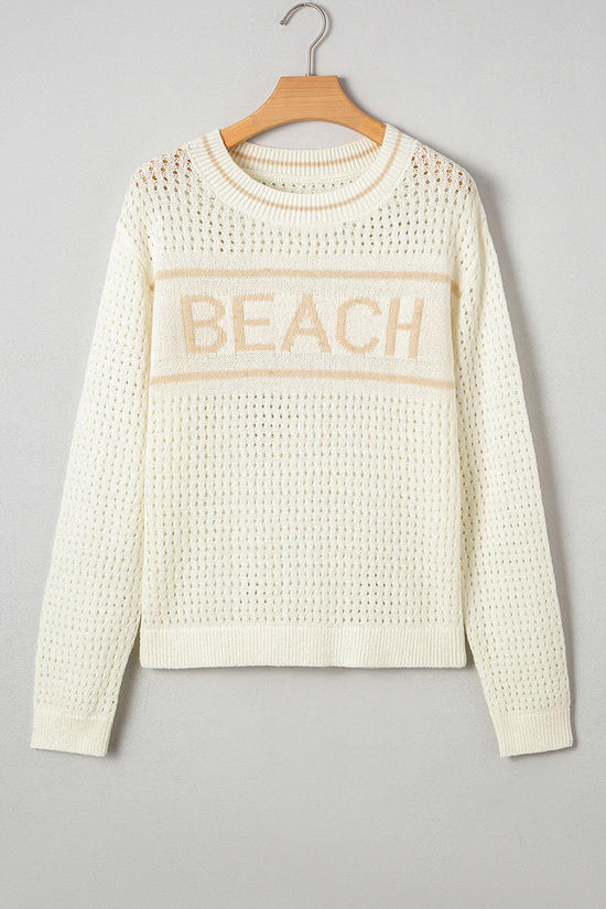 Hollow Out Knitted Dolman Sweater