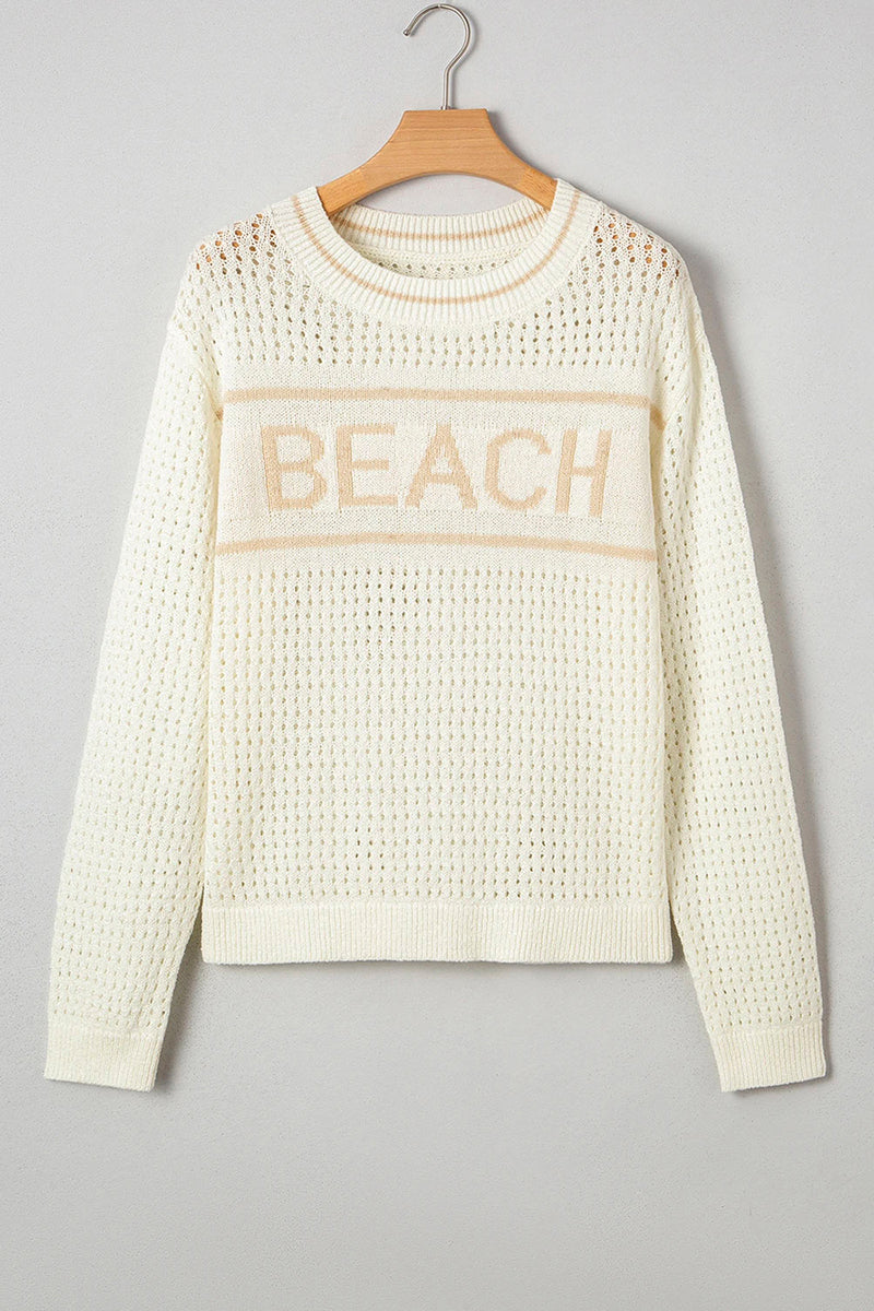 Hollow Out Knitted Dolman Sweater