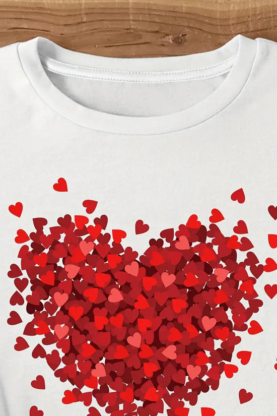 Heart Print Casual T-Shirt