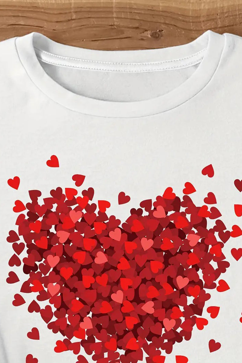 Heart Print Casual T-Shirt