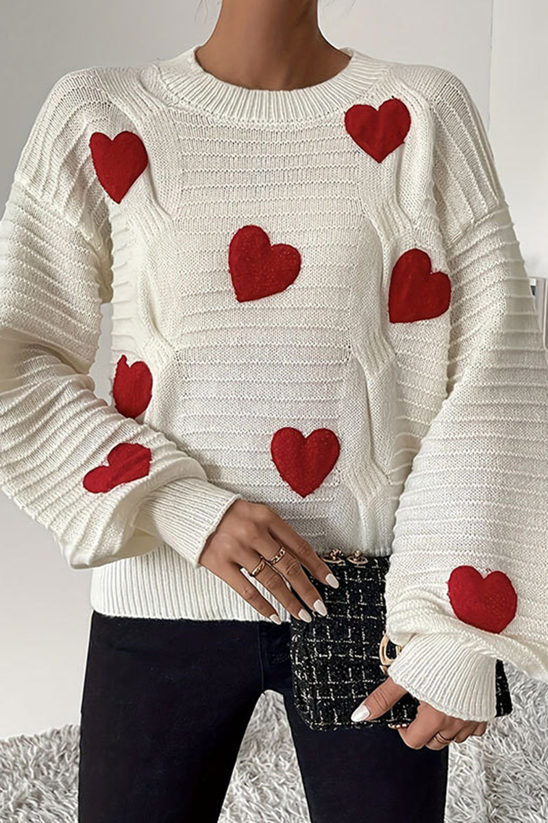 Heart Accent Cozy Sweater