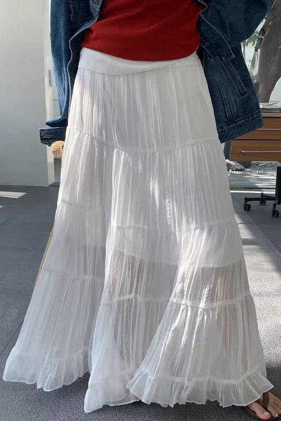 Flowing Tiered Midi Skirt