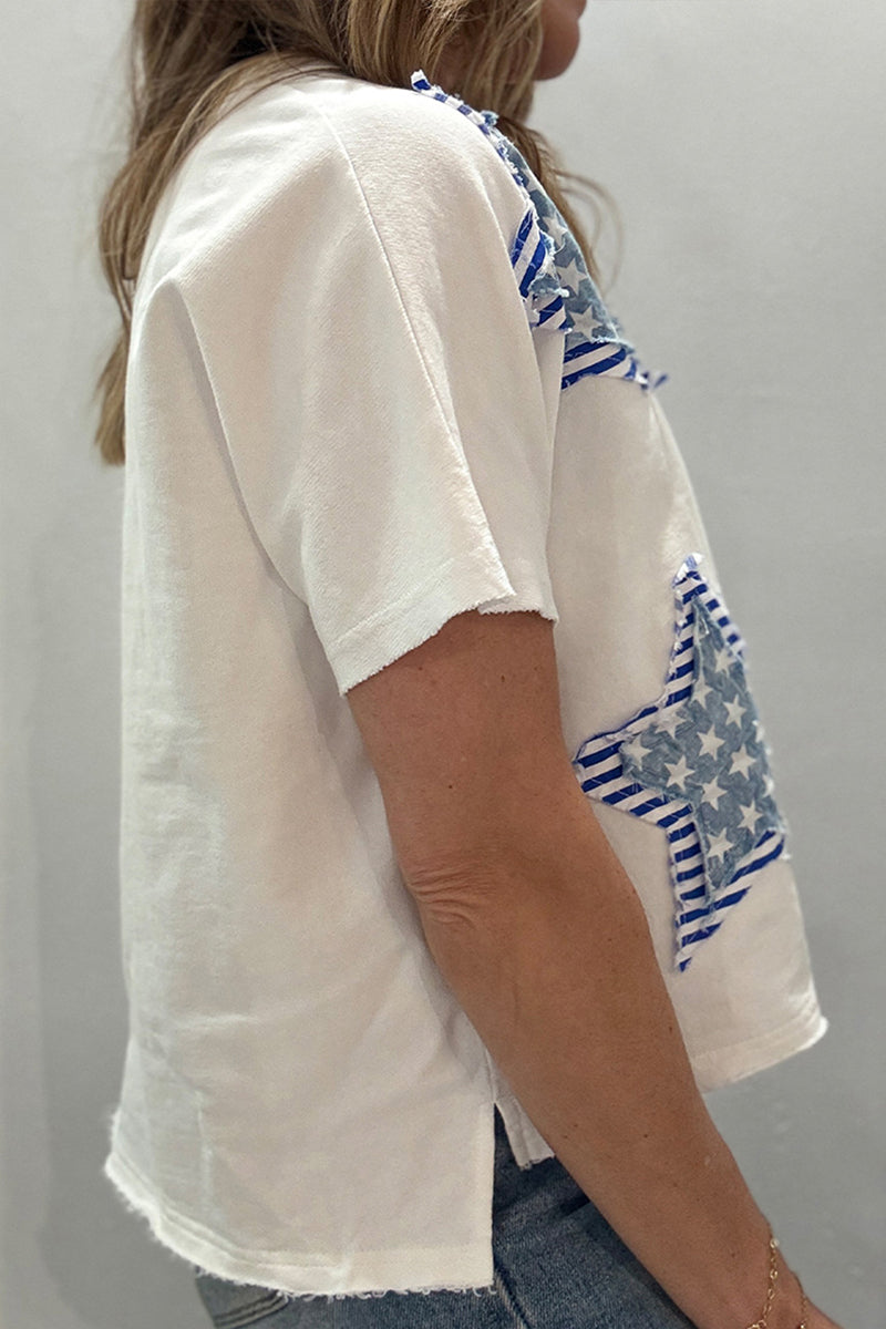 Star Patterned Casual T-Shirt