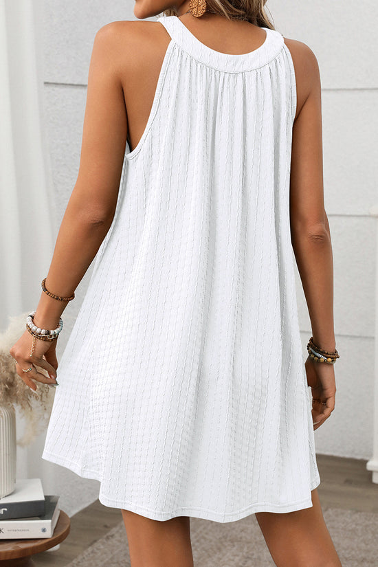 Sleeveless Textured Casual Dress
