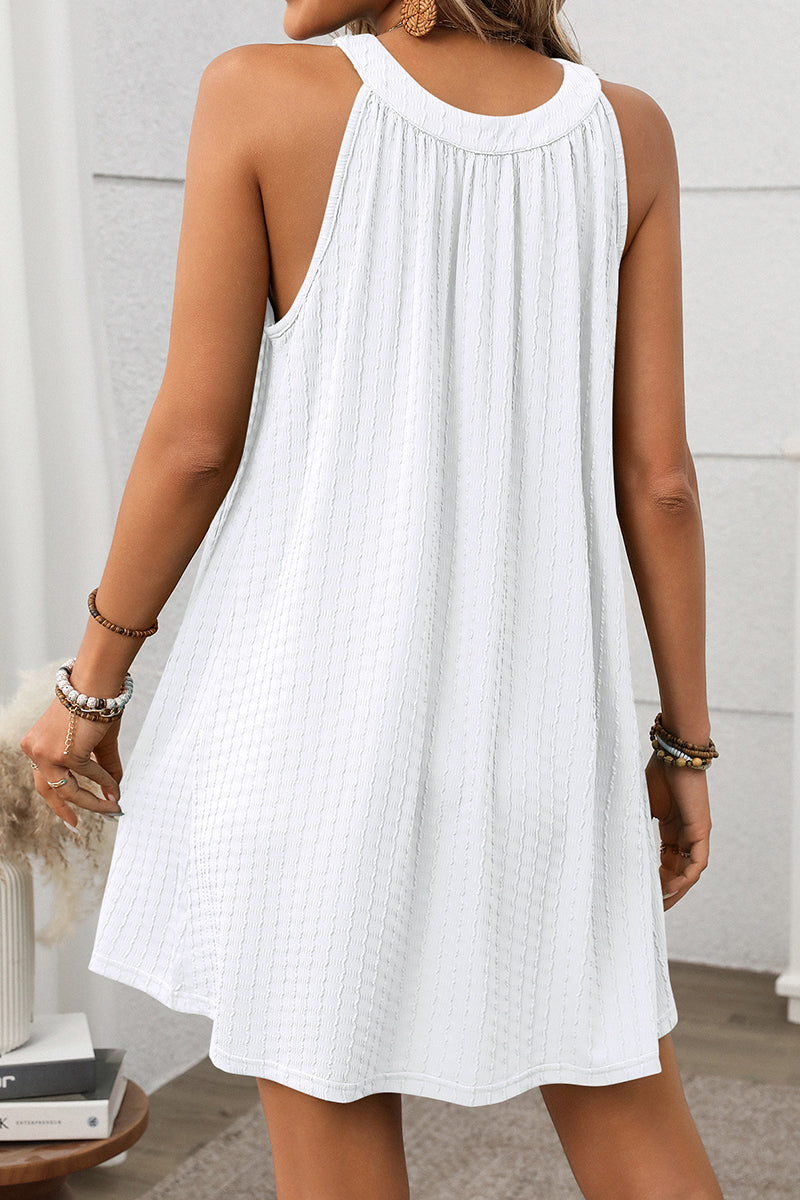Sleeveless Textured Casual Dress