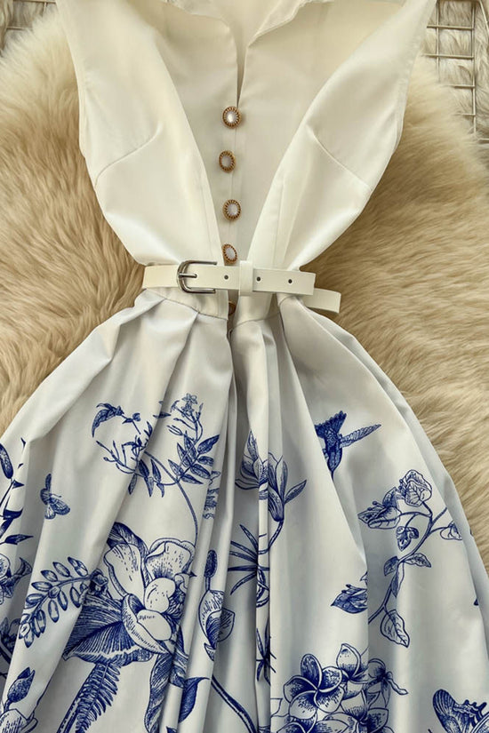 Floral Print Sleeveless Casual Dress