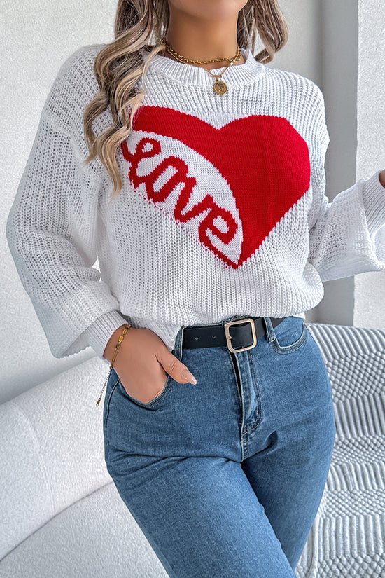 Heart Patterned Love Sweater