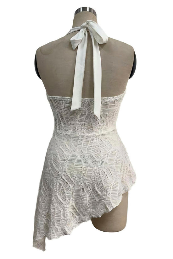 Halter Neck Tie-Front Sleeveless Dress